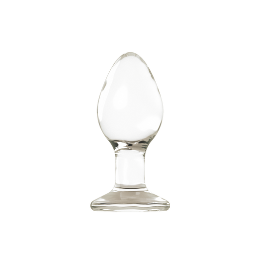 BUTTPLUG I KLAR GLAS