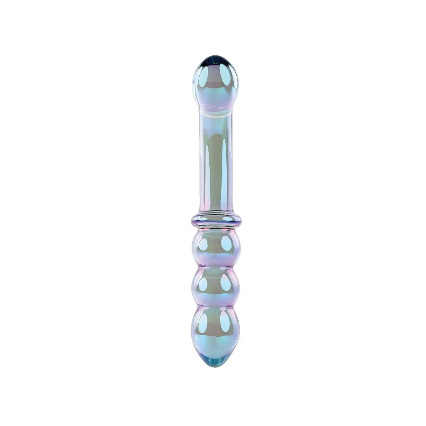 RIBBED GLASS DILDO