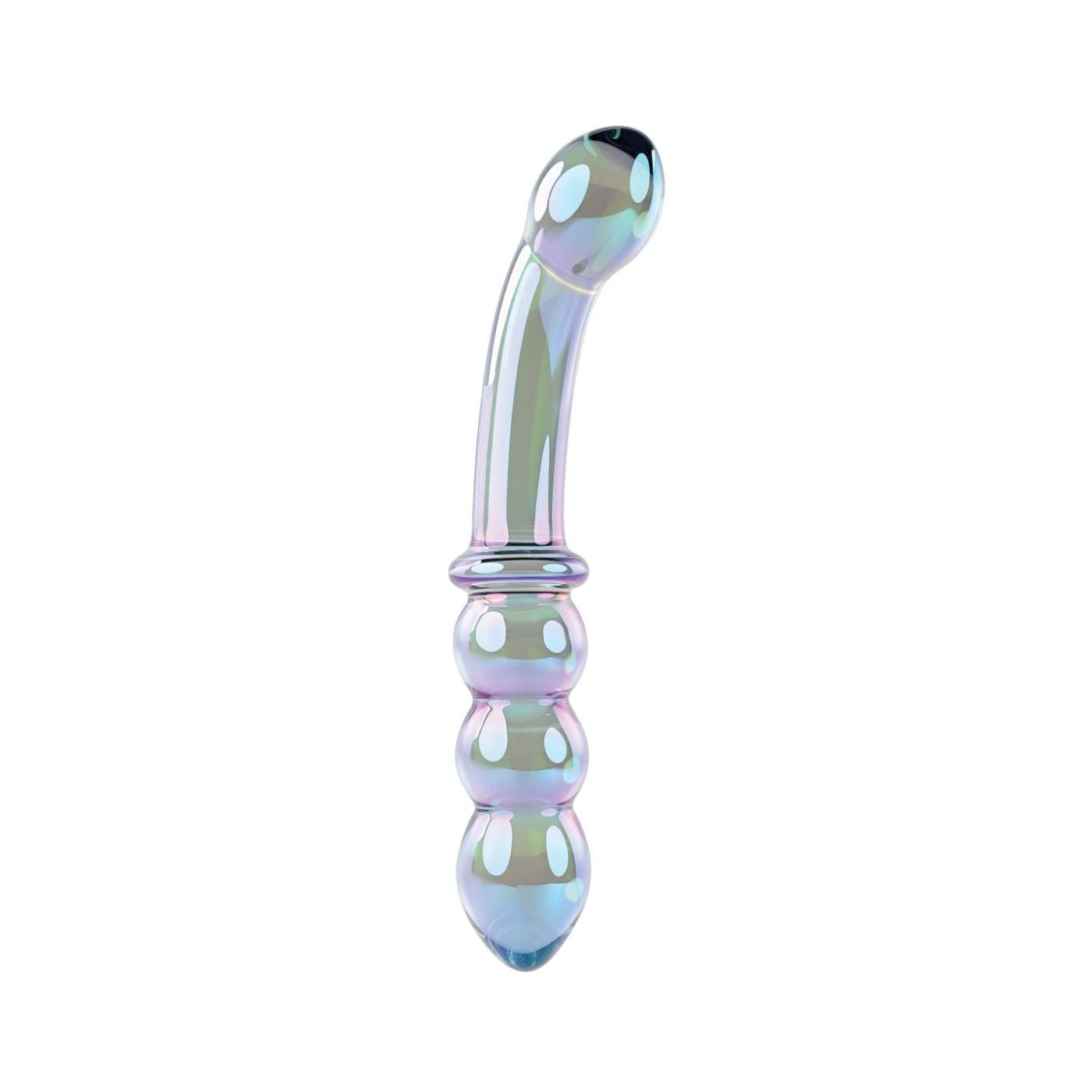 RIBBED GLASS DILDO
