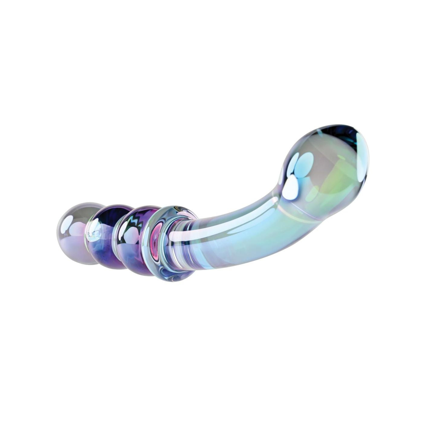 RIBBED GLASS DILDO