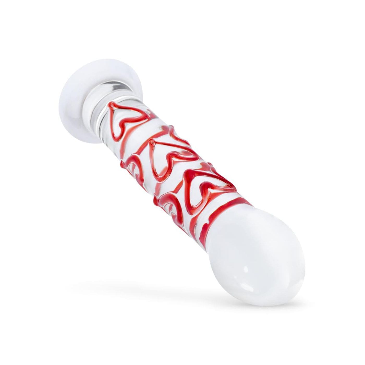 GLASS DILDO WITH HEARTS