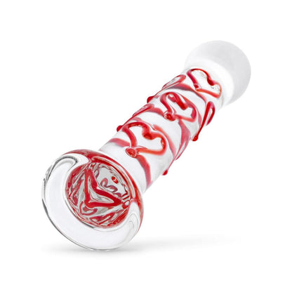 Glas dildo med hjerter fra Gildo